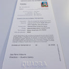 Certificado de autenticidad de la obra El jardín de los quietos, de Mila Palm.