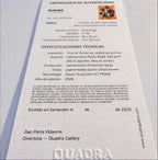 Certificado de autenticidad de la obra Catálogo de flora especulativa para un invernadero post-carbono, de Silvia Muga.