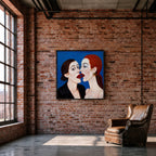 Lámina Fine Art "Dos bocas rojas ensayando una herida" de D. Maiguashca - Edición Limitada 30 - QUADRA Gallery