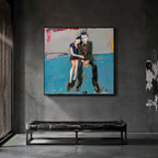 Lámina Fine Art "Composición bicroma con raspaduras de negro marfil y carne" de Ethan Shard - Edición Limitada 30 - QUADRA Gallery