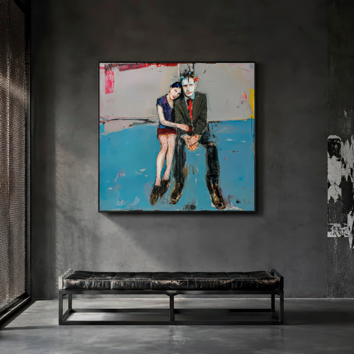 Lámina Fine Art "Composición bicroma con raspaduras de negro marfil y carne" de Ethan Shard - Edición Limitada 30 - QUADRA Gallery