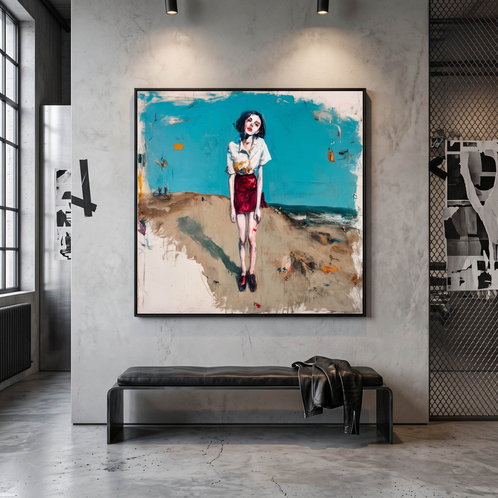 Lámina Fine Art "Estudio de tierras y ocre sintético sobre plano turquesa" de Ethan Shard - Edición Limitada 30 - QUADRA Gallery