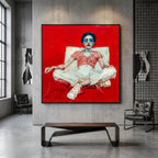 Lámina Fine Art "Saturación en rojo cadmio medio y empaste de titanio" de Ethan Shard - Edición Limitada 30 - QUADRA Gallery