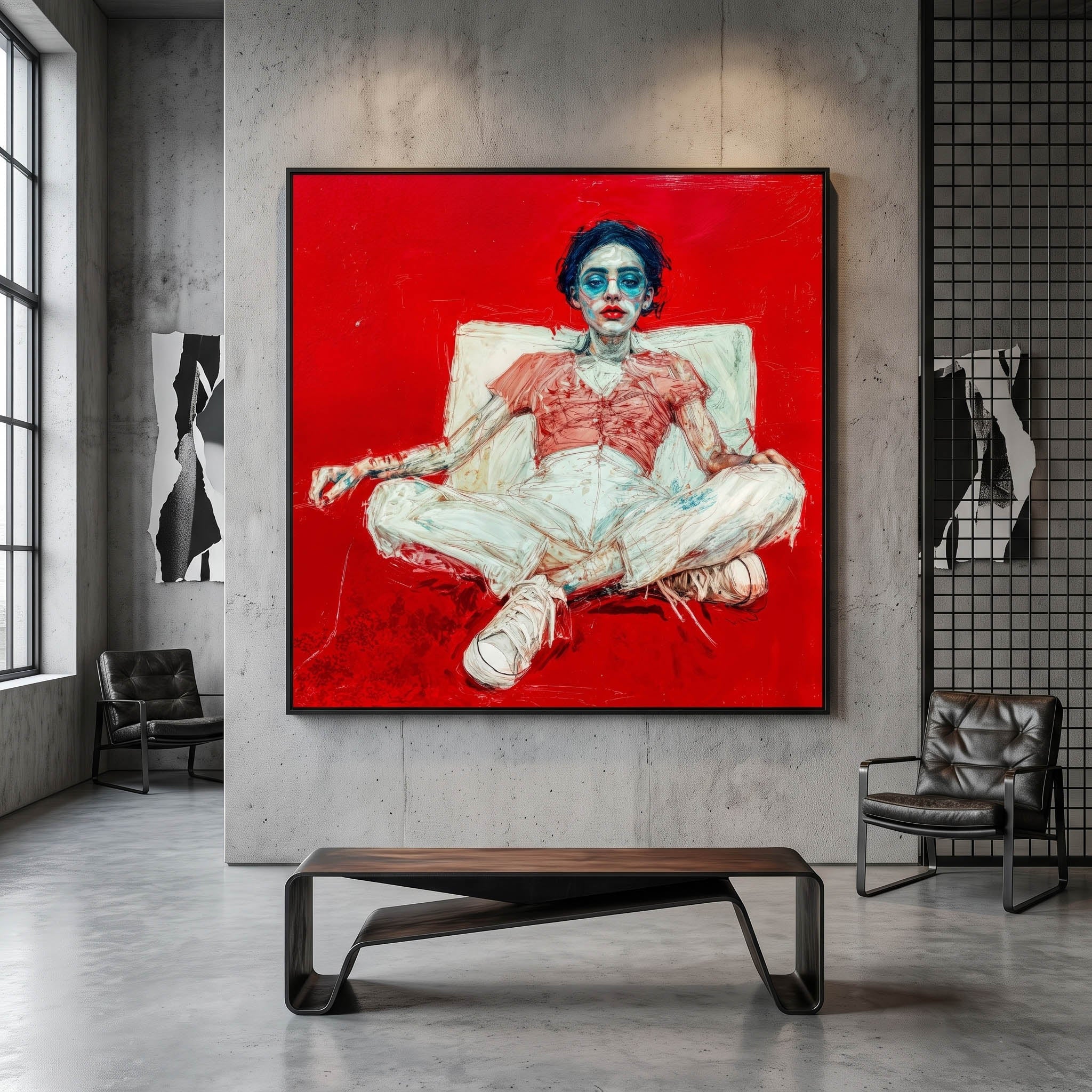 Lámina Fine Art "Saturación en rojo cadmio medio y empaste de titanio" de Ethan Shard - Edición Limitada 30 - QUADRA Gallery