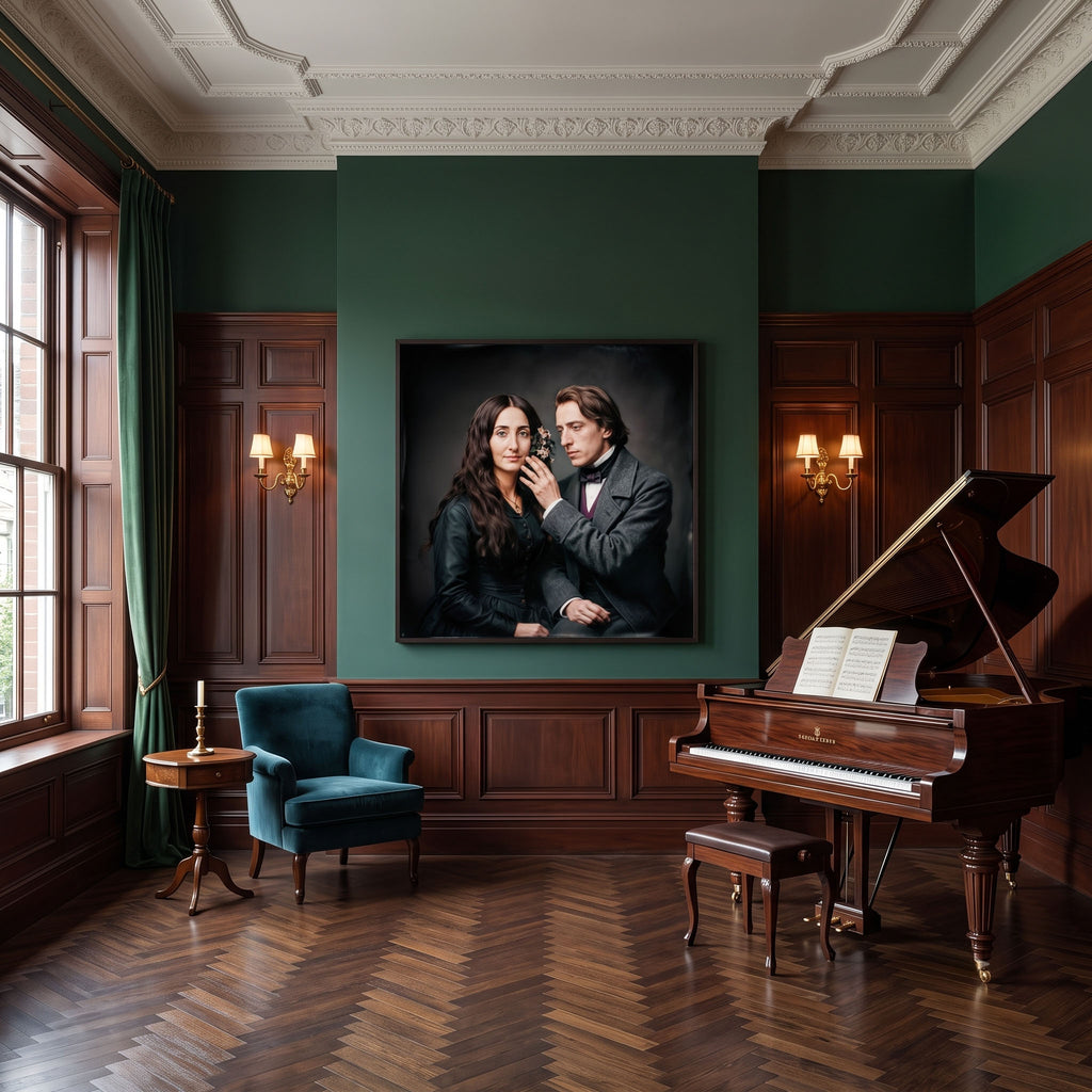 Lámina Fine Art "Frédéric François Chopin & Amantine Lucile Aurore Dupin (George Sand)" de Hester Finch - Edición Limitada 30 - QUADRA Gallery
