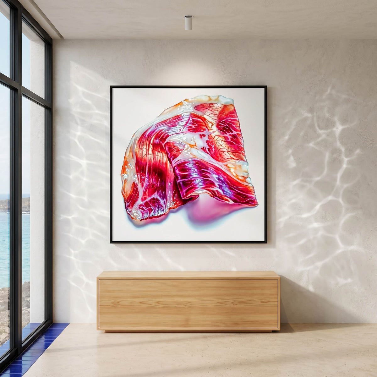 Lámina Fine Art "Cincuenta euros los cien gramos confirman que tu capacidad de compromiso es transparente" de Lalá Tuscan - Edición Limitada 30 - QUADRA Gallery