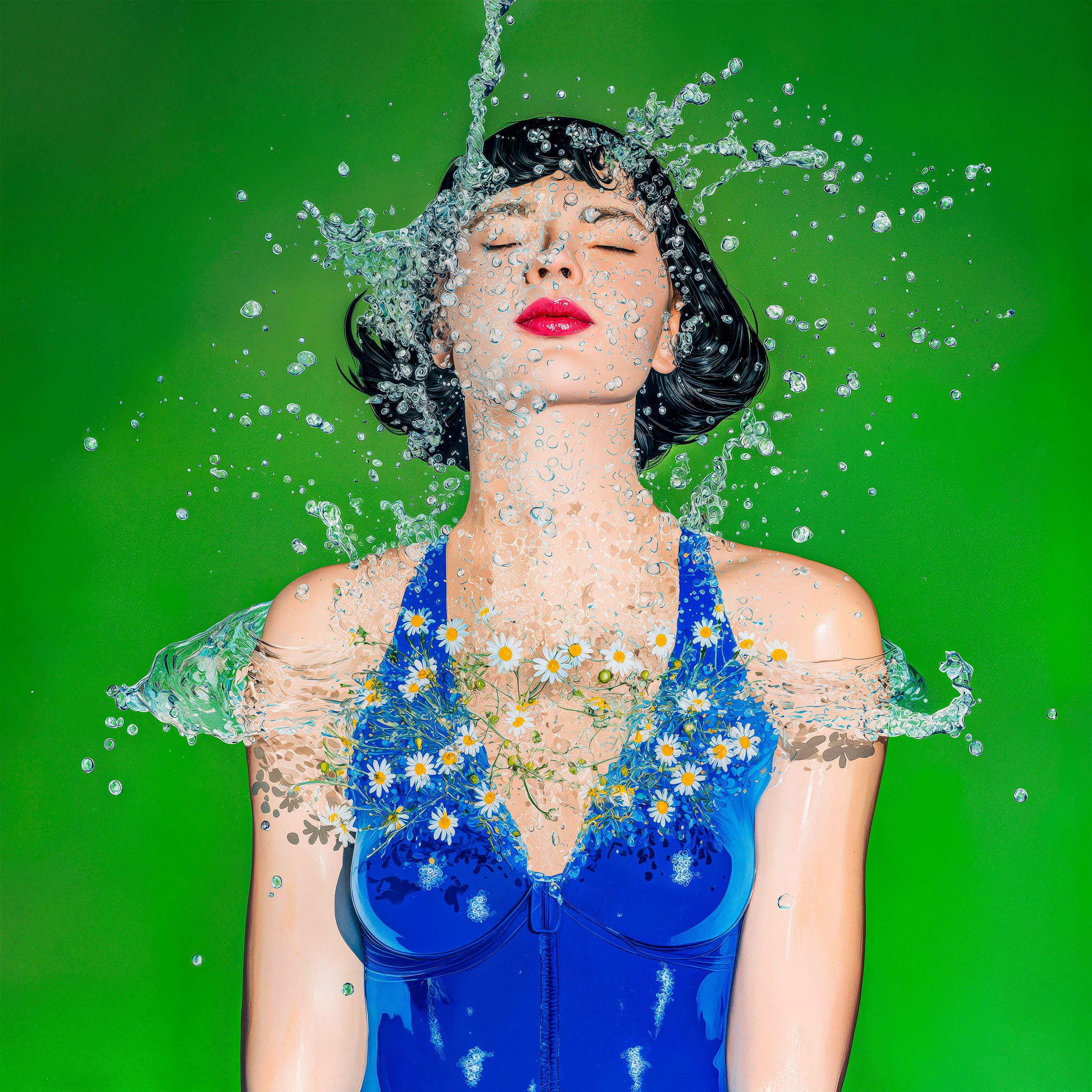 Lámina Fine Art "La imposibilidad física de la sumersión ante un régimen de verde absoluto" de Anselm Fovea - Edición Limitada 30 - QUADRA Gallery