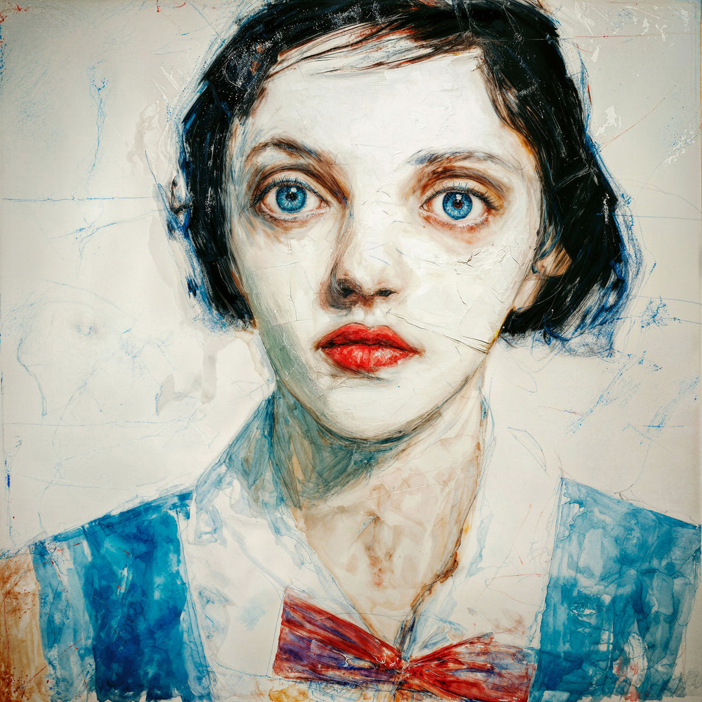 Lámina Fine Art "Retrato pálido con acordes de azul cobalto" de Ethan Shard - Edición Limitada 30 - QUADRA Gallery