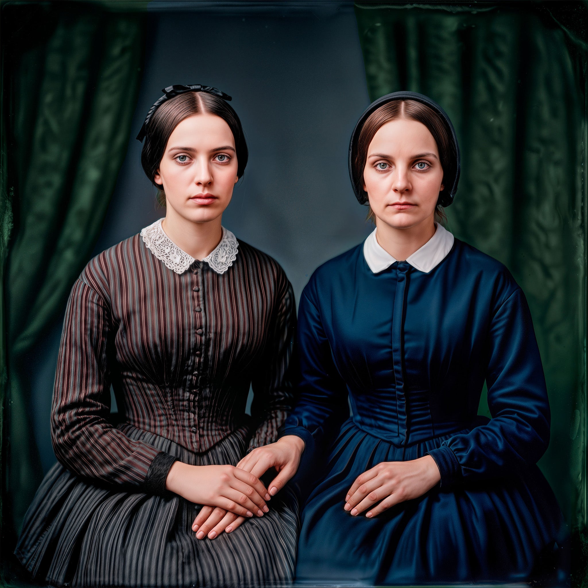Lámina Fine Art "Emily Elizabeth Dickinson & Susan Huntington Gilbert" de Hester Finch - Edición Limitada 30 - QUADRA Gallery