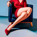 Lámina Fine Art "Pausa magnética en el lounge VIP a cinco minutos del brindis" de Mila Palm - Edición Limitada 30 - QUADRA Gallery