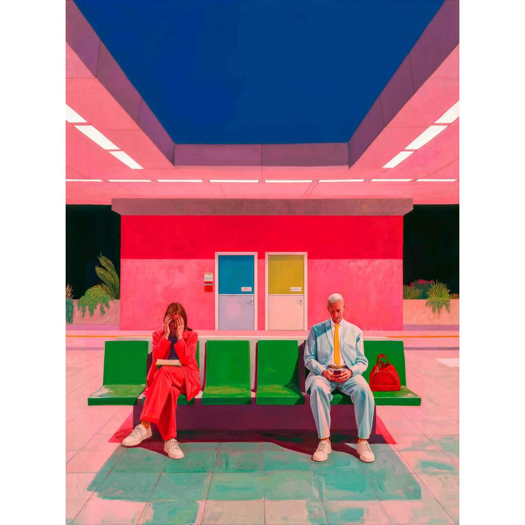 Lámina Fine Art "Último aviso en la terminal de tránsito, o como sostener un silencio de sastre a medianoche" de Mila Palm - Edición Limitada 30 - QUADRA Gallery