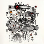 Lámina Fine Art "Retrato de familia acuática tomado con una cámara de plástico un martes de lluvia" de Rodolfo Amejelo - Edición Limitada 30 - QUADRA Gallery