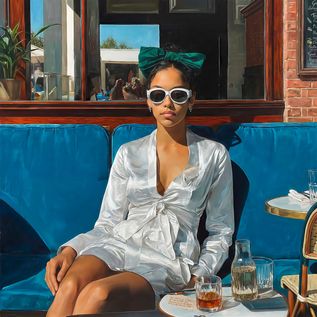 Lámina Fine Art "Treinta y dos grados a la sombra y el hielo duró más que tu explicación" de Valeria Neva - Edición Limitada 30x30 cm - QUADRA Gallery