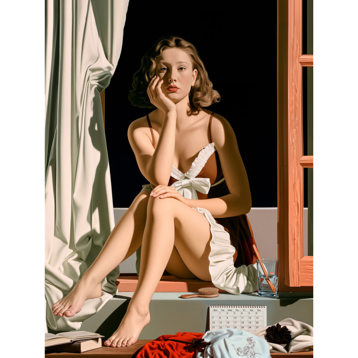 Lámina Fine Art "Doce días tachados en el calendario confirman que la melancolía es un problema de contabilidad doméstica" de Valeria Neva - Edición Limitada 30 - QUADRA Gallery