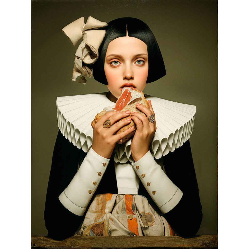 Lámina Fine Art "Breve infracción del protocolo de la corte" de Valeria Neva - Edición Limitada 30 - QUADRA Gallery