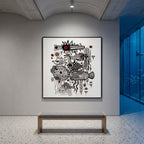 Lámina Fine Art "Retrato de familia acuática tomado con una cámara de plástico un martes de lluvia" de Rodolfo Amejelo - Edición Limitada 30 - QUADRA Gallery
