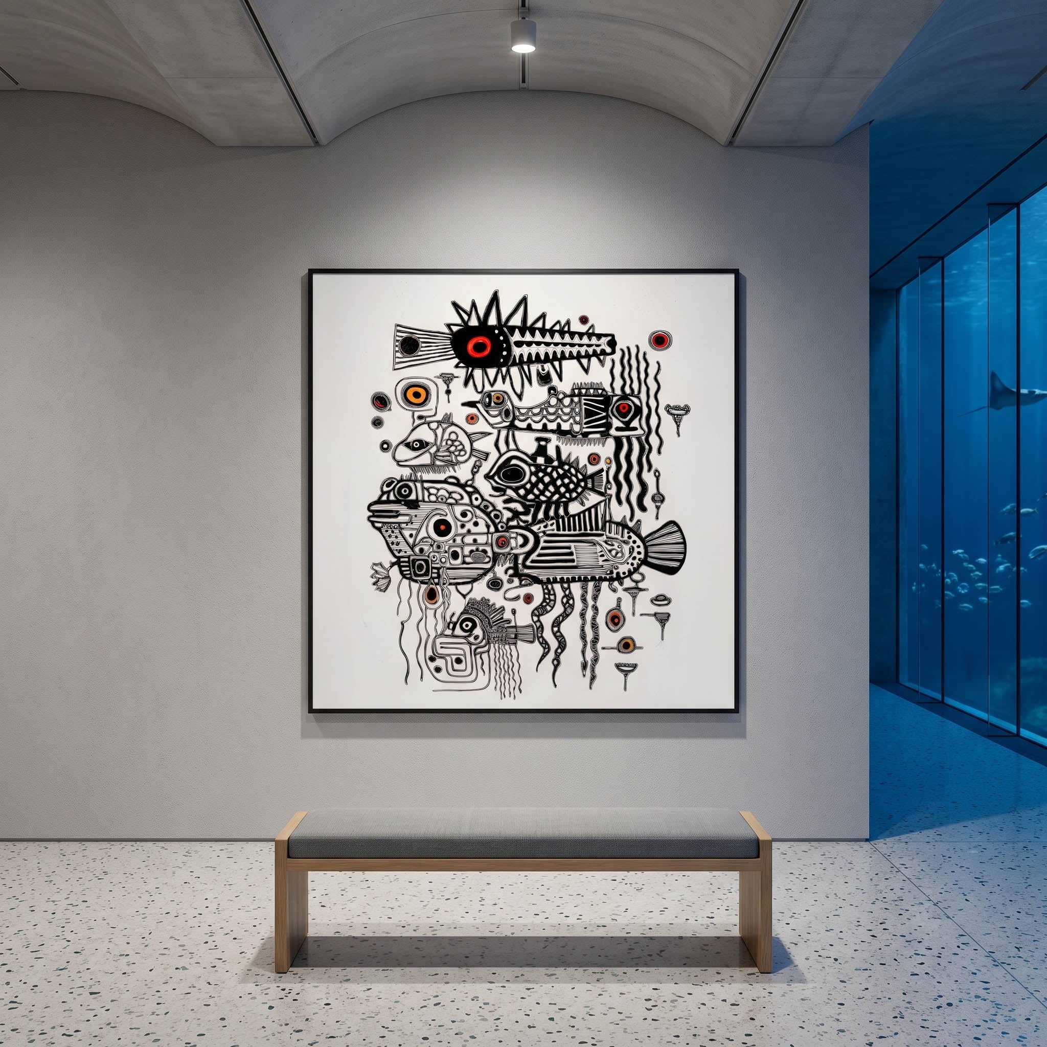 Lámina Fine Art "Retrato de familia acuática tomado con una cámara de plástico un martes de lluvia" de Rodolfo Amejelo - Edición Limitada 30 - QUADRA Gallery