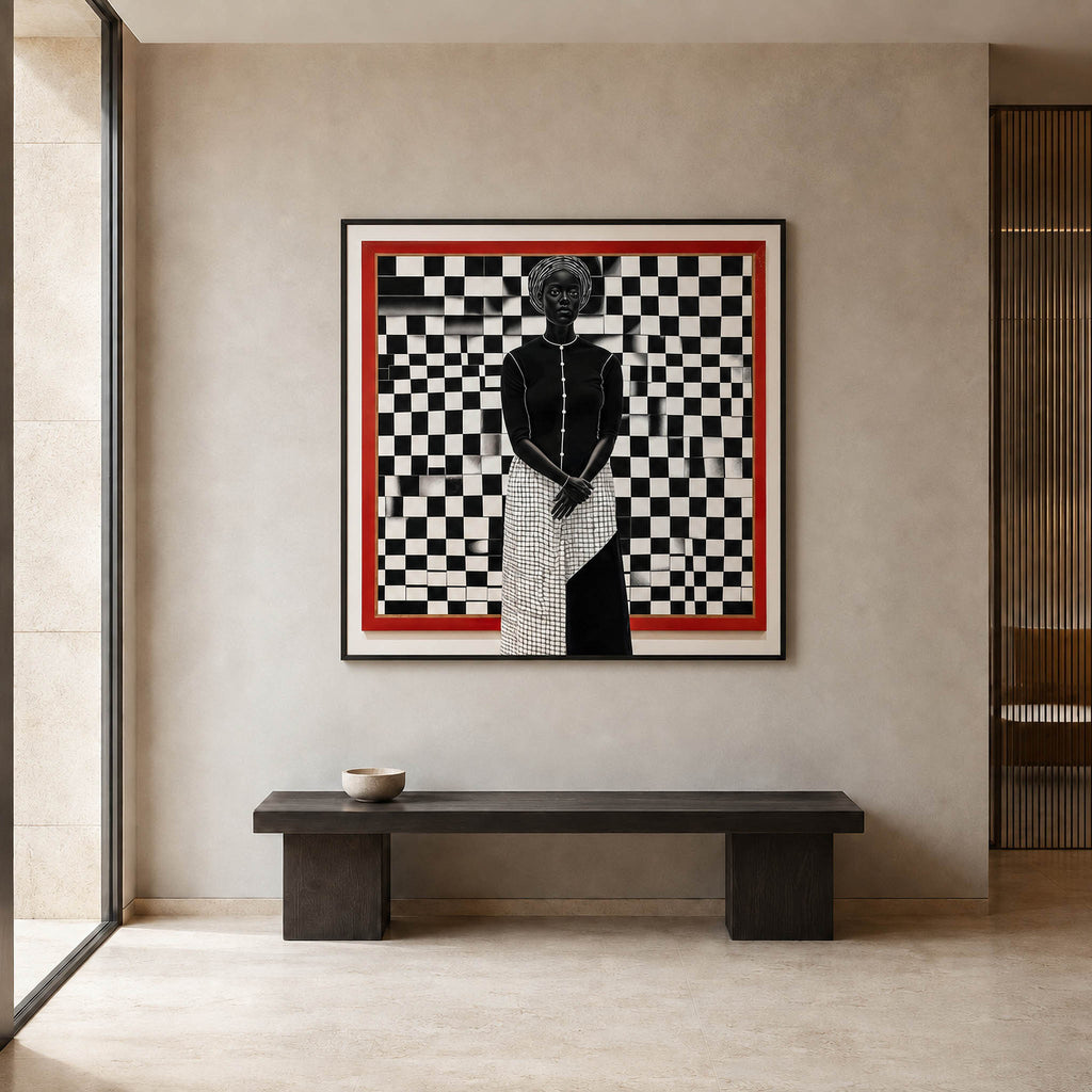 Lámina Fine Art "Aminata confinada en un régimen de cal seca y bloques binarios" de Zola Indigo - Edición Limitada 30 - QUADRA Gallery