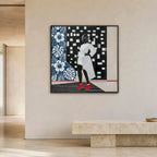 Lámina Fine Art "Heterofonía estructural de Makeda ante el intervalo tonal en carmesí" de Zola Indigo - Edición Limitada 30 - QUADRA Gallery