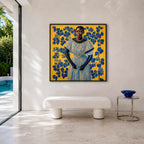 Lámina Fine Art "Thandiwe ante la hiedra de cobalto" de Zola Indigo - Edición Limitada 30 - QUADRA Gallery
